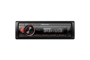 Pioneer MVH-130DAB autorádio, červená